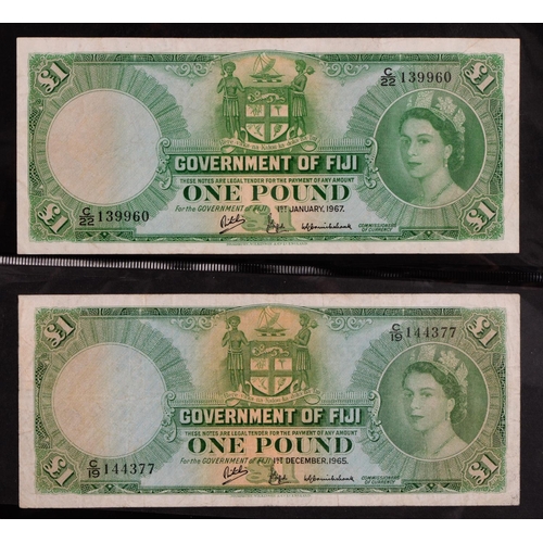 499 - Fiji, Pound Notes, 1965 C/19 F-VF, 1967 C/22 VF+; Japanese Government, Oceania, 'OA' EF+ (2) (4)... 