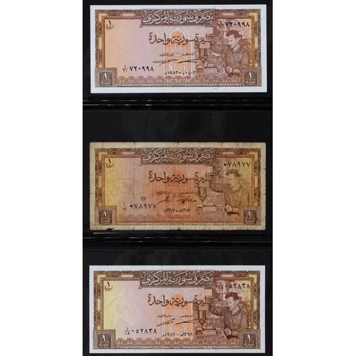 503 - Pound Notes, Sudan (22); Syria (9); South Arabian Currency Authority £1 (One Dinar) 2 consecut... 