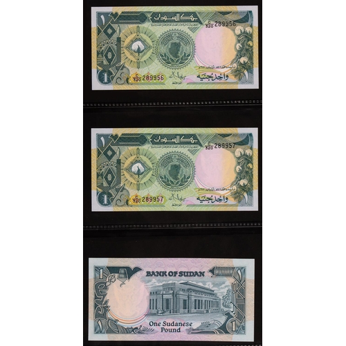 503 - Pound Notes, Sudan (22); Syria (9); South Arabian Currency Authority £1 (One Dinar) 2 consecut... 