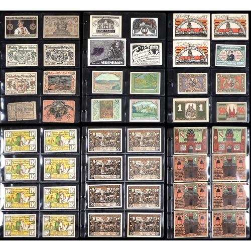 509 - Germany Notgeld, an extensive collection in two albums, apparently all different and mostly uncircul... 