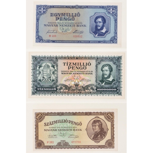 511 - Hungary, Banknote Collection, American Hungarian fund unissued notes, 1852 1 Forint, 2 Forint, 5 For... 