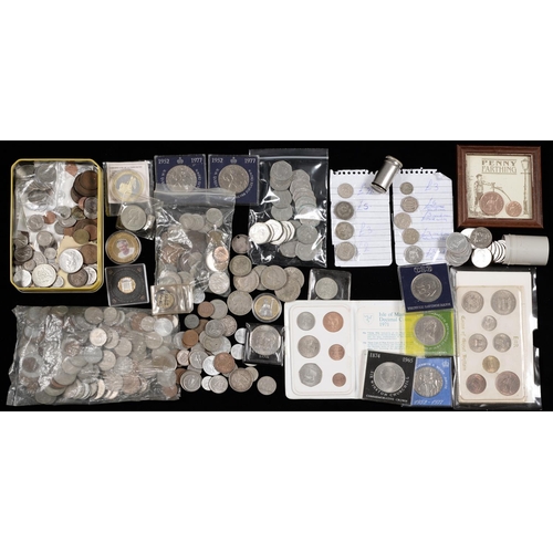 530 - Miscellaneous English and foreign coins, including silver, 18th c and later