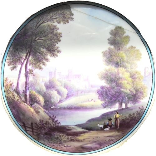 697 - A n outside decorated Worcester or other English  porcelain plaque, late 20th c, painted by Francis ... 