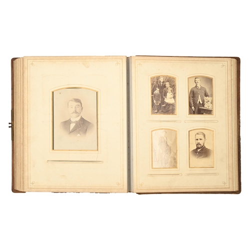 831 - Victorian photographs. An album of cabinet portraits and cartes de visite by various British photogr... 