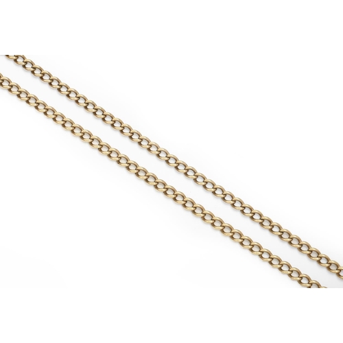 86 - A gold necklace, 52cm l, marked 375, 34g