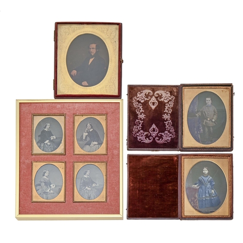 868 - Victorian photographs. A group of wet collodion positives ('ambrotypes'), comprising a set of four p... 