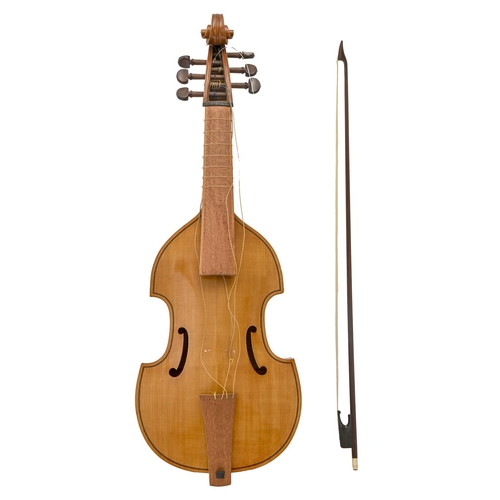 877 - A German viola da gamba, Eugen Sprenger, Frankfurt, dated 1961, length of back 42cm, hard case... 