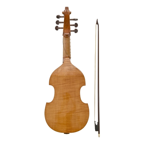 877 - A German viola da gamba, Eugen Sprenger, Frankfurt, dated 1961, length of back 42cm, hard case... 