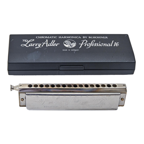 880 - A Hohner chromatic harmonica from the Larry Adler Professional 16, cased