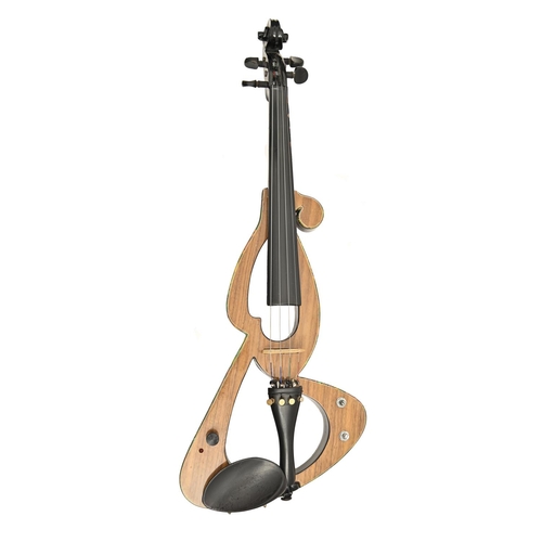 883 - An electric (battery operated) violin, cased