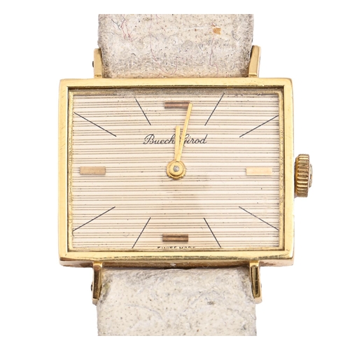 92 - A Bueche Girod 18ct gold lady's wristwatch, 19 x 24mm