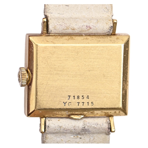 92 - A Bueche Girod 18ct gold lady's wristwatch, 19 x 24mm