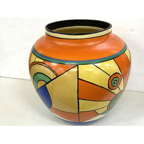 674 - Clarice Cliff. An unusually large A J Wilkinson Sliced Circle ginger jar and cover, 1929, 36.5cm h, ... 