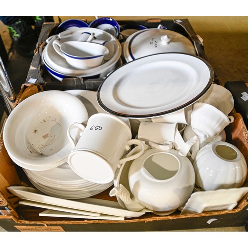 1425 - Miscellaneous white-glazed dinner ware, etc