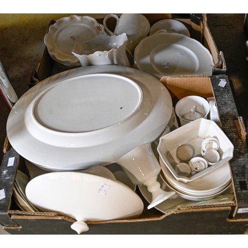 1425 - Miscellaneous white-glazed dinner ware, etc