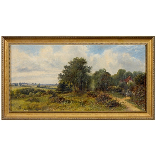 1014 - Octavius Thomas Clark (1851-1921) - Near Frome, Somerset, signed, inscribed on the stretcher, oil on... 