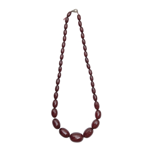 164 - A necklace of faturan beads, 53g