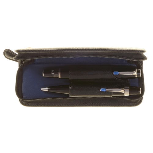 662 - A Montblanc Boheme fountain pen and ballpoint pen set, zipped case (2)