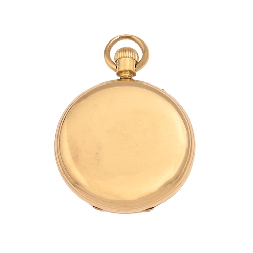 93 - An English 18ct gold half hunting cased   keyless lever lady's watch, Dent Watchmaker to the Queen 3... 