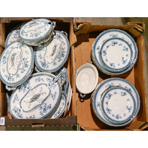 1474 - Burgess and Leigh Florida pattern dinner ware, 19th/20th c, including covered tureens, serving plate... 