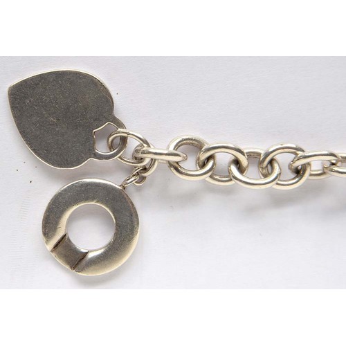 186 - A Tiffany & Co silver bracelet, 18.5cm l, maker's marks and 925, 42g