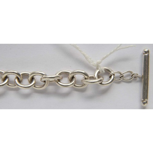 186 - A Tiffany & Co silver bracelet, 18.5cm l, maker's marks and 925, 42g