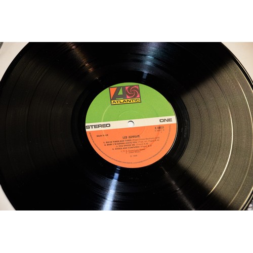 1410 - Vintage vinyl LP records. Five Led Zeppelin albums, including Zeppelin I, II and III... 