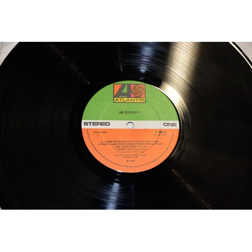 1410 - Vintage vinyl LP records. Five Led Zeppelin albums, including Zeppelin I, II and III... 