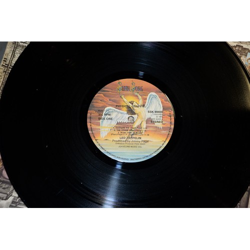 1410 - Vintage vinyl LP records. Five Led Zeppelin albums, including Zeppelin I, II and III... 