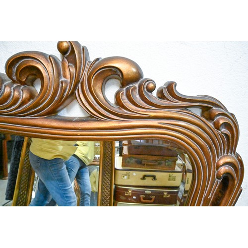 1358 - Five reproduction giltwood, cream painted and other mirrors, recent manufacture, 119 x 88cm and vari... 