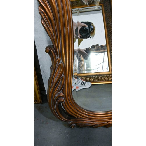 1358 - Five reproduction giltwood, cream painted and other mirrors, recent manufacture, 119 x 88cm and vari... 