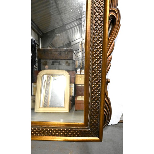 1358 - Five reproduction giltwood, cream painted and other mirrors, recent manufacture, 119 x 88cm and vari... 