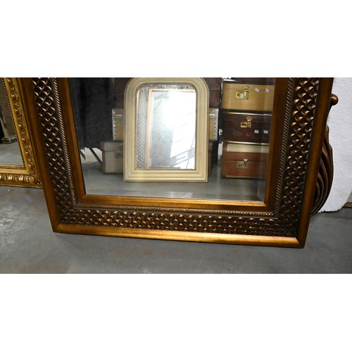 1358 - Five reproduction giltwood, cream painted and other mirrors, recent manufacture, 119 x 88cm and vari... 