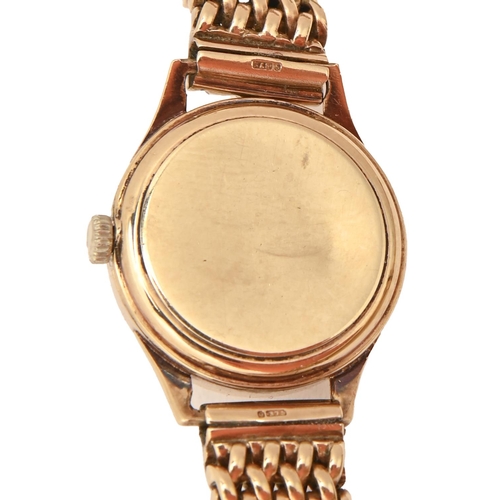 127 - An Omega 9ct gold lady's wristwatch, 19mm diam, import marked Birmingham 1964, 9ct gold bracelet and... 