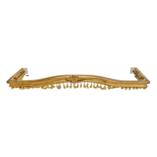 1067 - A giltwood bed cornice or canopy, probably French, c1900, 49 x 181cm