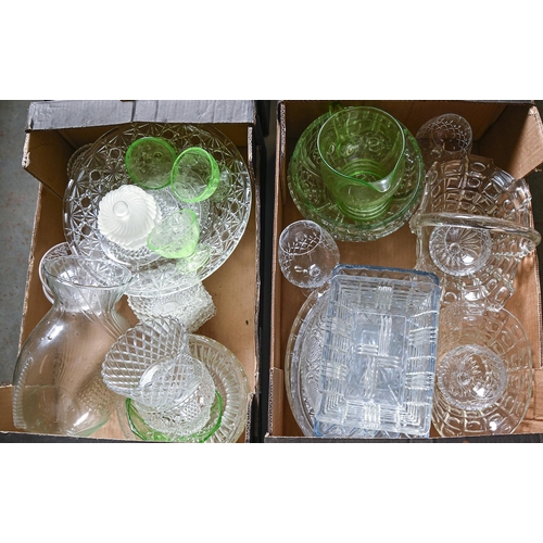 1098 - Miscellaneous cut and other glassware, including baskets, tazza, decanter, etc