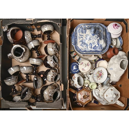 1102 - Miscellaneous ceramics, including a Devon Fieldings part dessert service, c1930s and Western Mill Po... 