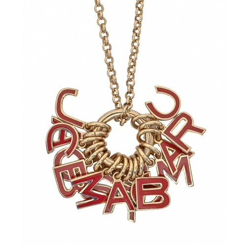 241 - Costume jewellery. A Marc Jacobs letters necklace, 70cm l