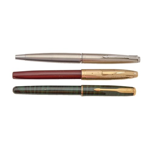 638 - A Parker Sonnet fountain pen and others (3)