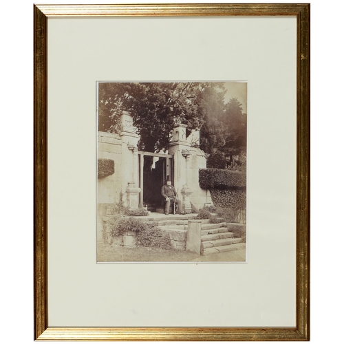 794 - Victorian photograph. Fountains Abbey, Gate to Fountains Hall, albumen print from P H Dellamott and ... 