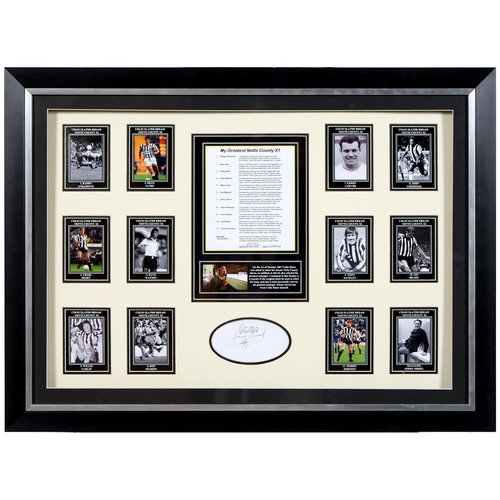 796 - Soccer memorabilia. Framed photographs and signatures from Nottingham Forest, Notts County and Manch... 