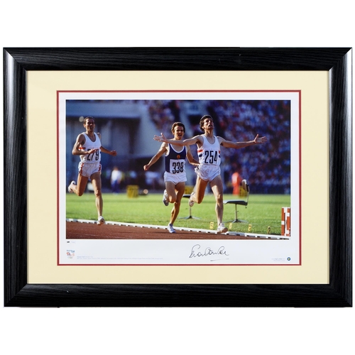 797 - Sporting memorabilia. Framed sets of photographs and signatures from the world of cricket, athletics... 