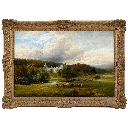 828 - David Payne (1843-1894) - Haddon Hall, signed, signed again, dated 1876, inscribed with the title an... 