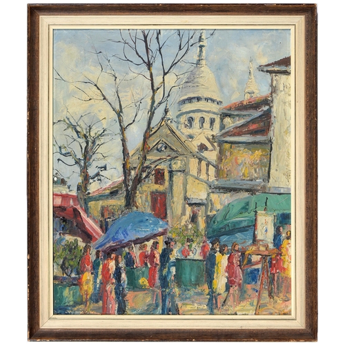 830 - French School - Montmarte, oil on canvas, 53.5 x 44cm