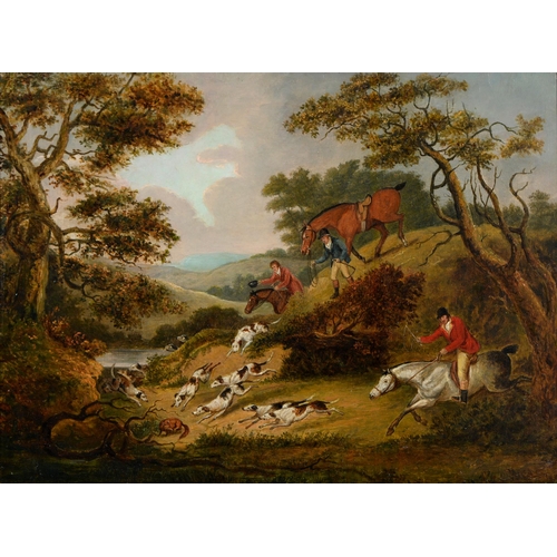 833 - Attributed to Dean Westenholme (1757-1837) - Three Sportsmen and their Spaniels at the edge of a Woo... 