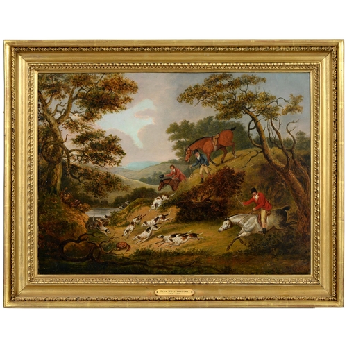 833 - Attributed to Dean Westenholme (1757-1837) - Three Sportsmen and their Spaniels at the edge of a Woo... 