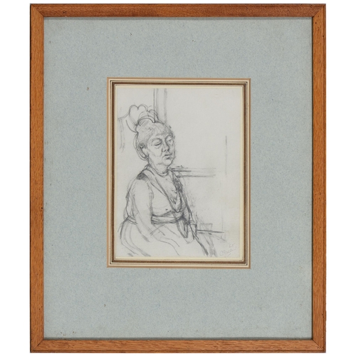 851 - Anthony Green RA (1939-2023) - Seated Woman, signed and dated '65, pencil, 17 x 12.5cm... 