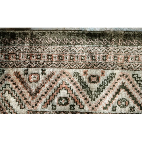 960 - A Caucasian style silky rug, 183cm x 138cm