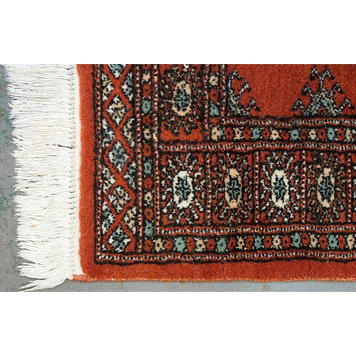 969 - Two Pakistan Bokhara rugs, 134cm x 80cm and 88cm x 63cm