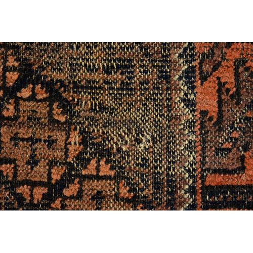 973 - An antique Baluch rug, 124cm x 92cm and a Persian Bijar Kilim rug, 102cm x 74cm